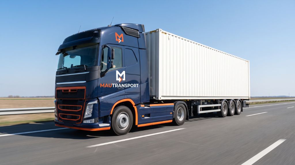 Camión MauTransport viajando por una autopista europea